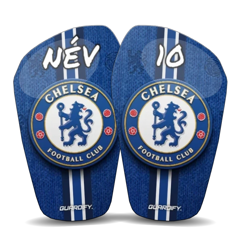 Chelsea egyedi sípcsontvédő minta (16 cm normál) - Guardify