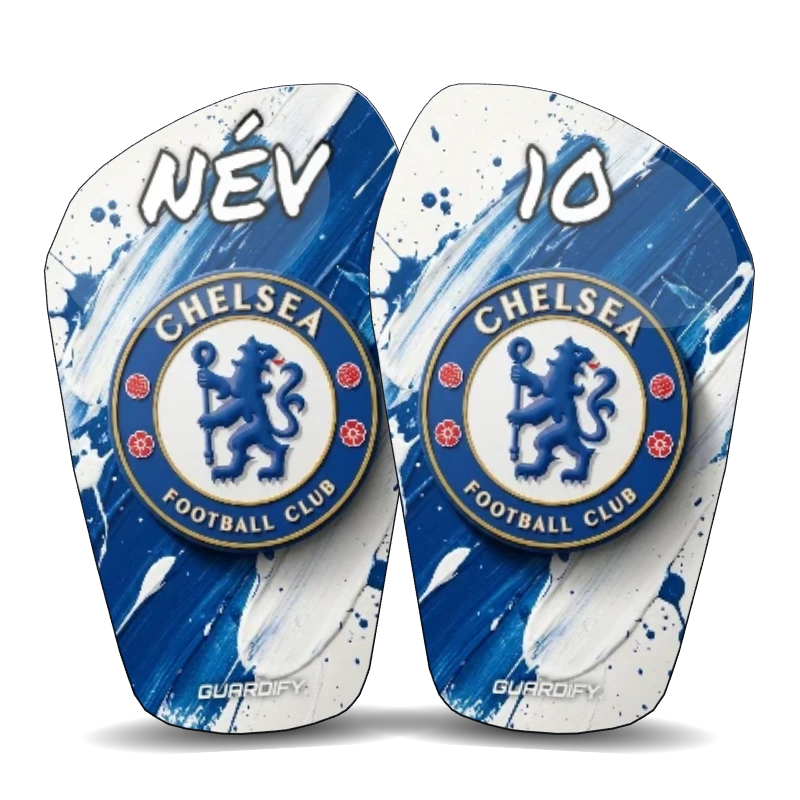 Chelsea egyedi sípcsontvédő minta (16 cm normál) - Guardify