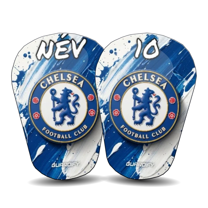 Chelsea egyedi sípcsontvédő minta (10 cm mini) - Guardify