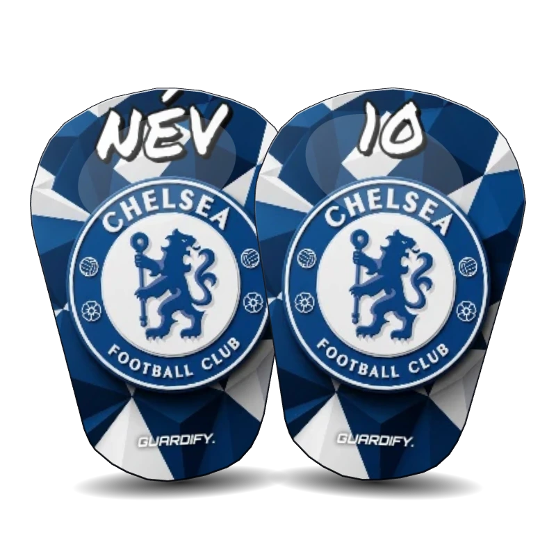 Chelsea egyedi sípcsontvédő minta (10 cm mini) - Guardify