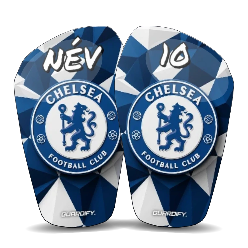 Chelsea egyedi sípcsontvédő minta (16 cm normál) - Guardify