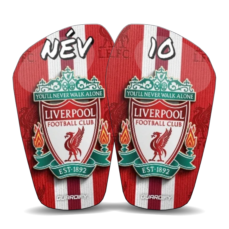 Liverpool egyedi sípcsontvédő minta (16 cm normál) - Guardify