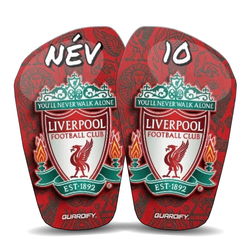 Liverpool egyedi sípcsontvédő minta (16 cm normál) - Guardify