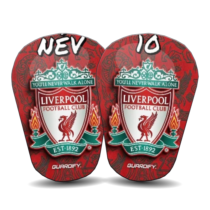 Liverpool egyedi sípcsontvédő minta (10 cm mini) - Guardify
