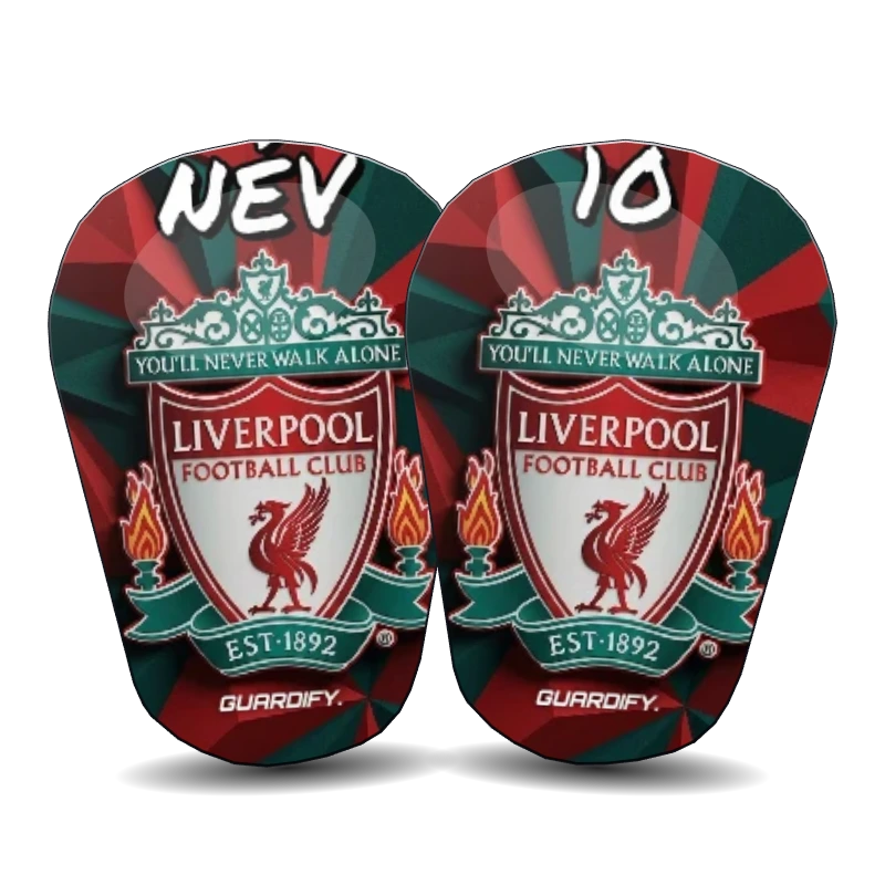 Liverpool egyedi sípcsontvédő minta (10 cm mini) - Guardify