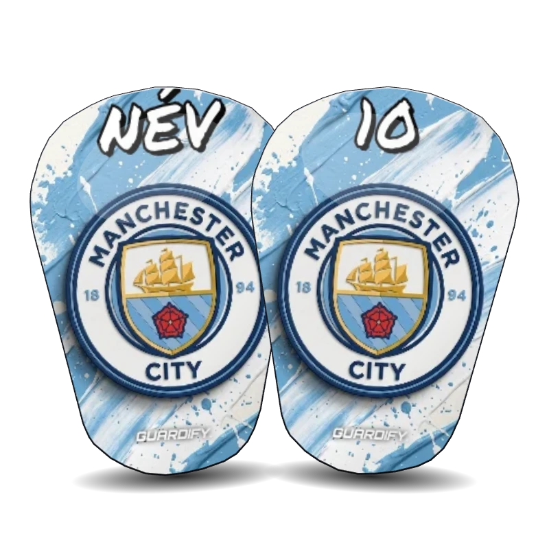 Manchester City egyedi sípcsontvédő minta (Mini (10 cm)) - Guardify