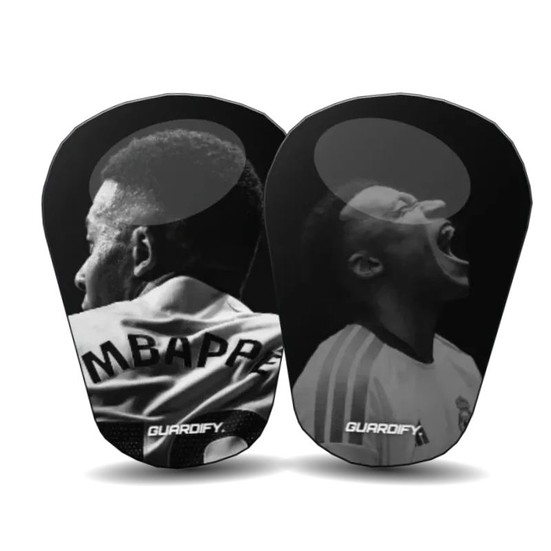 Mbappé egyedi sípcsontvédő minta (10 cm mini) - Guardify