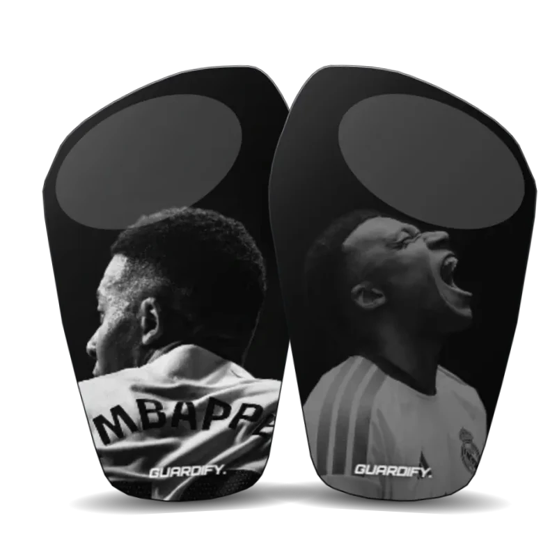 Mbappé egyedi sípcsontvédő minta (16 cm normál) - Guardify